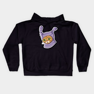 A cat that became too silly Kids Hoodie